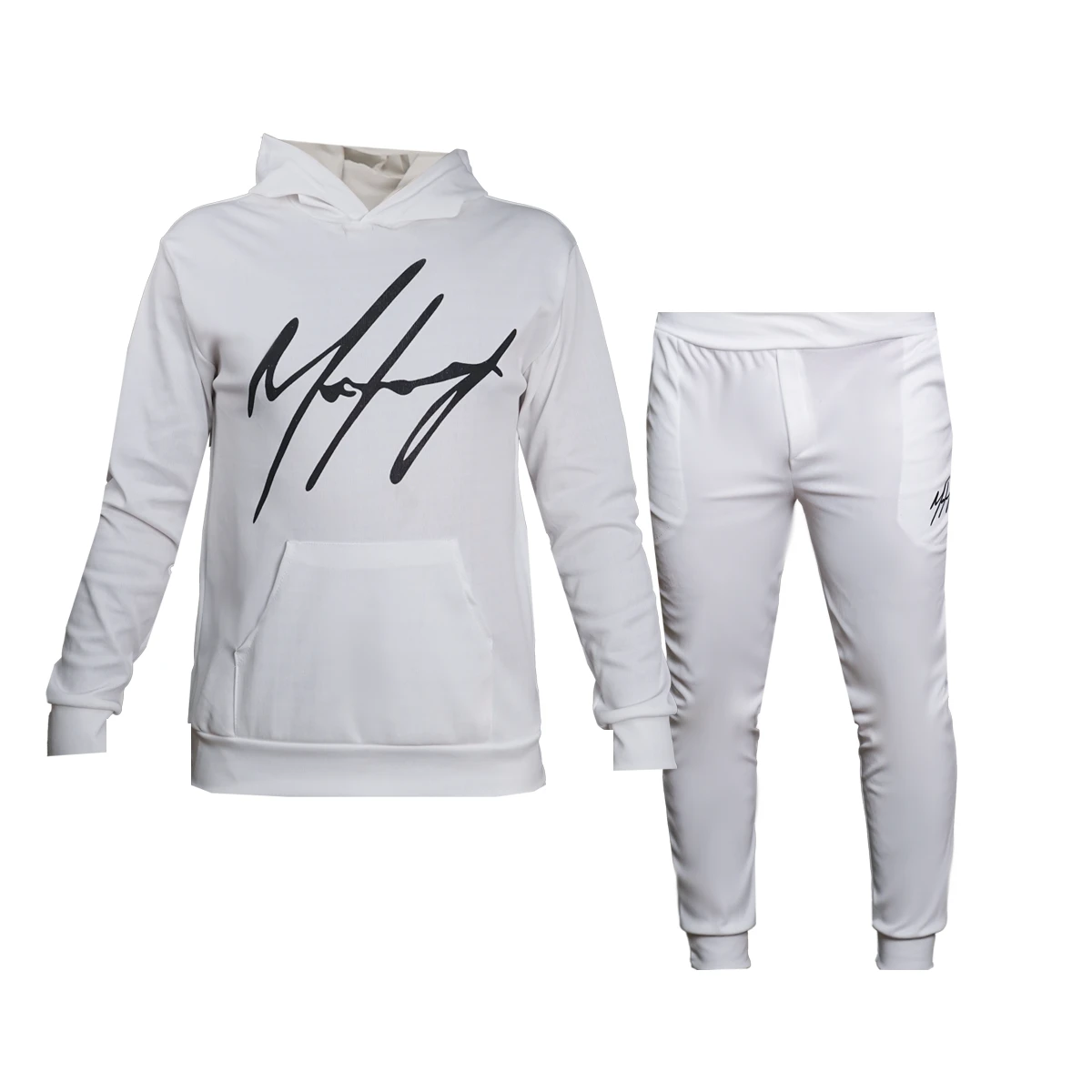 ست هودی شلوار سفید مردانه مدل maniyar