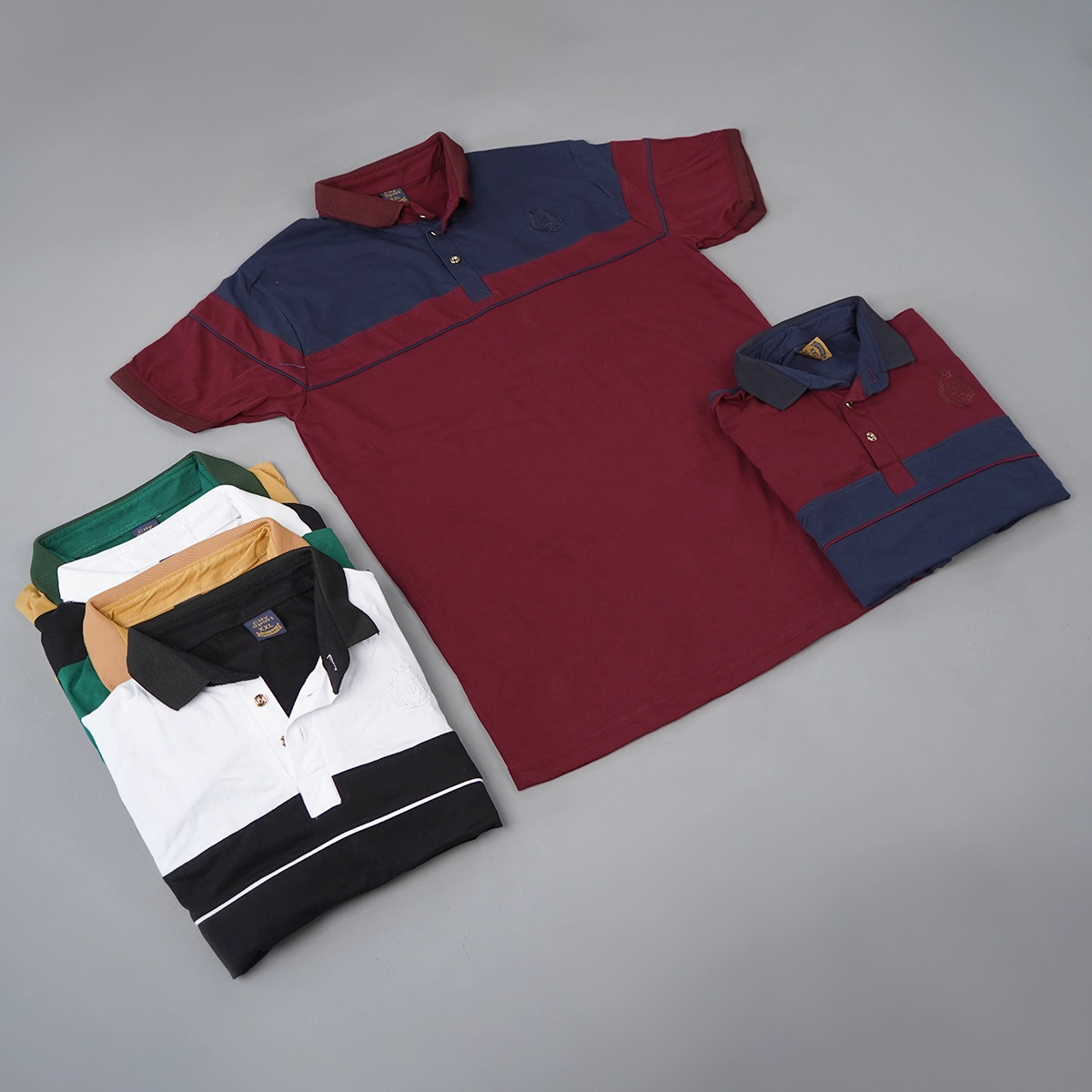 تیشرت مردانه یقه فرنچ سبز مدل Bahman