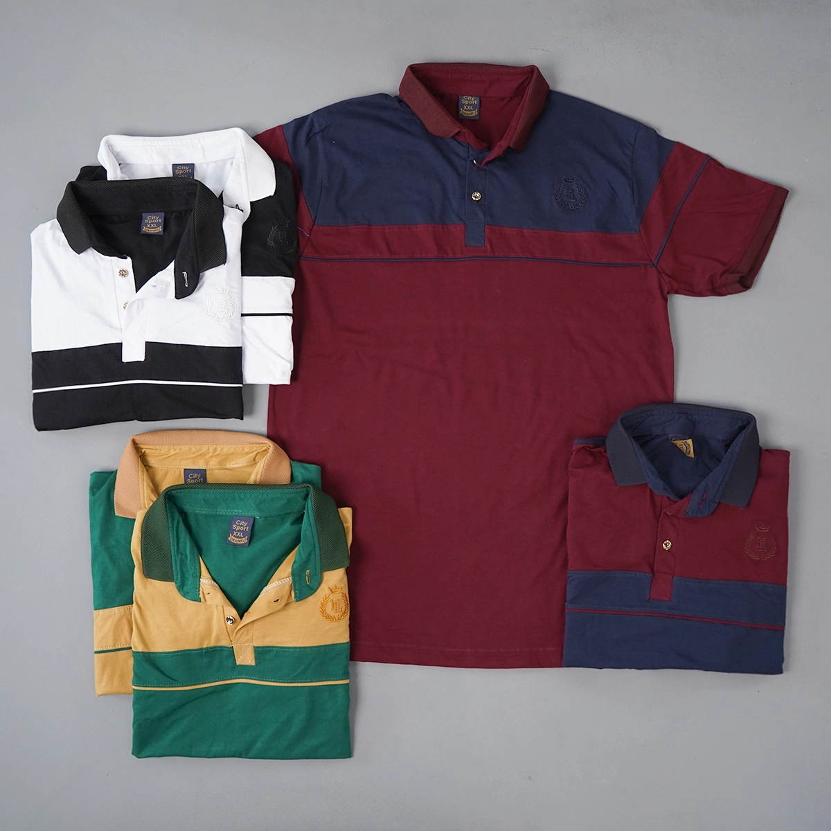 تیشرت مردانه یقه فرنچ سبز مدل Bahman