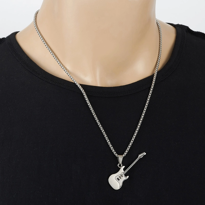 گردنبند گیتار (نقره ای )