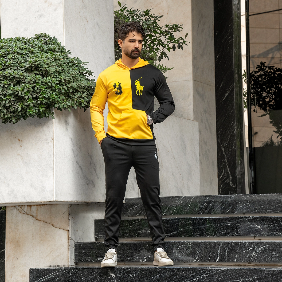 ست هودی شلوارمردانه مدل Polo