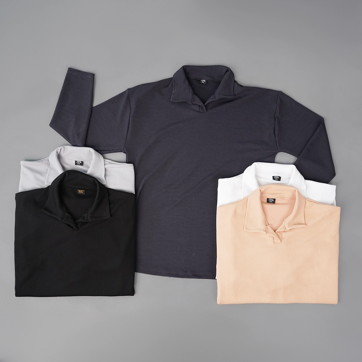 بلوز کبریتی یقه دار مردانه کرم مدل Tami