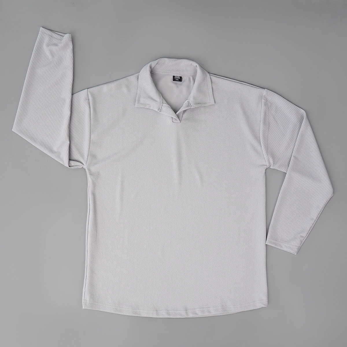 بلوز کبریتی یقه دار مردانه دودی مدل Tami