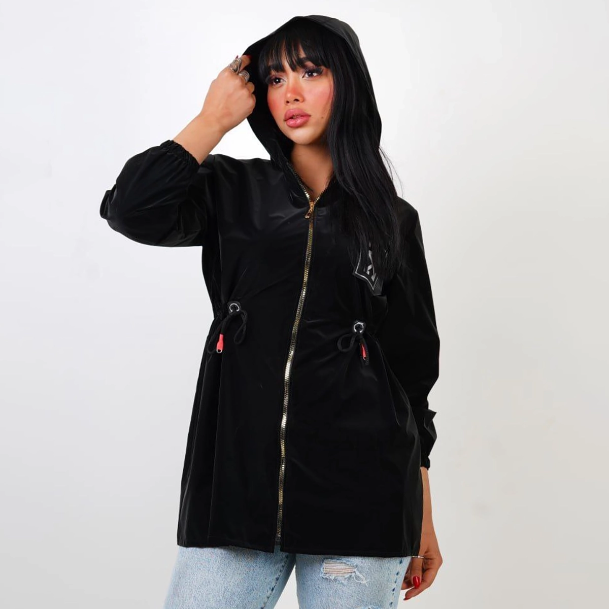 بارونی سلیکونی مشکی زنانه مدل Avina