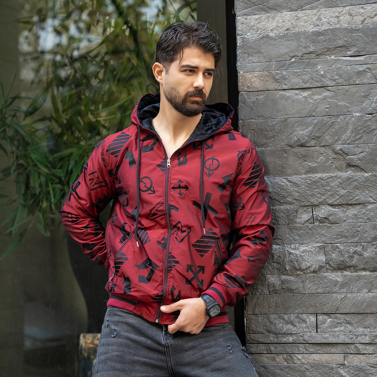 کاپشن مردانه طرحدار مدل Q62