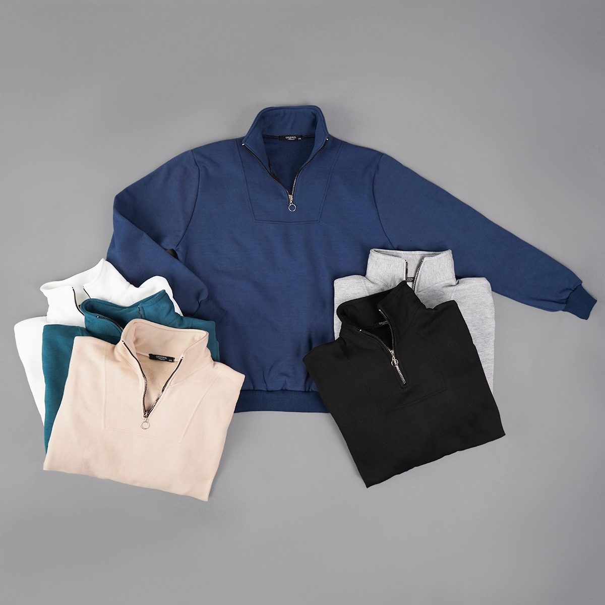 هودی نیم زیپ مردانه مشکی مدل Shobin