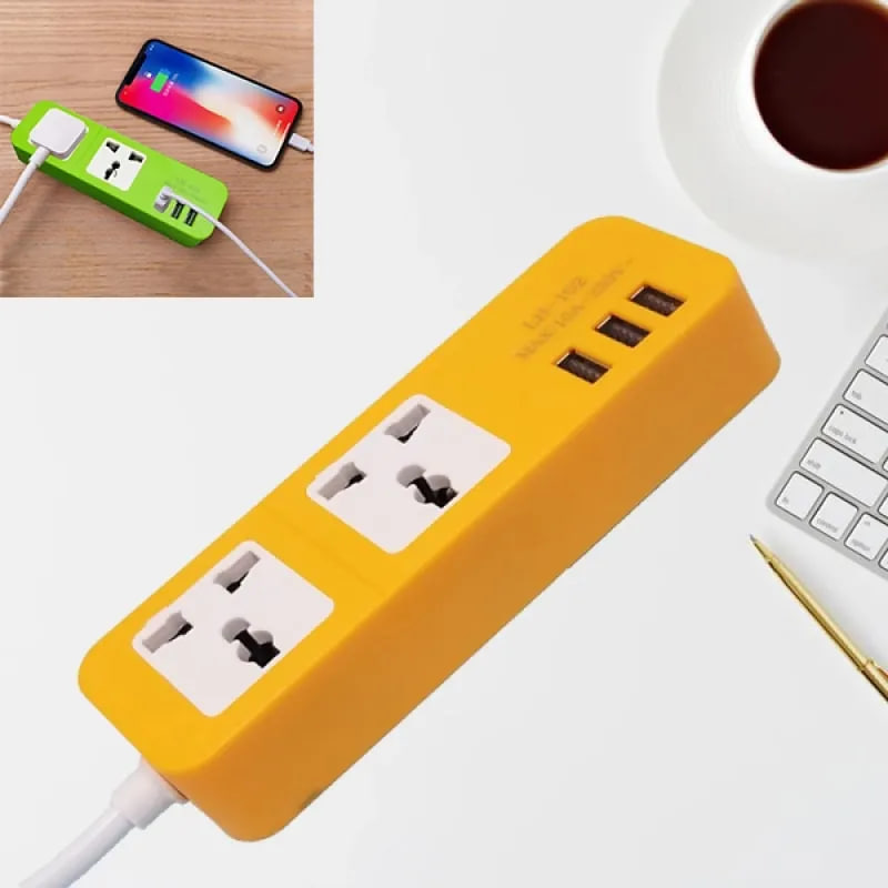 چندراهی برق و شارژر دارای پورت usb-چند رنگ