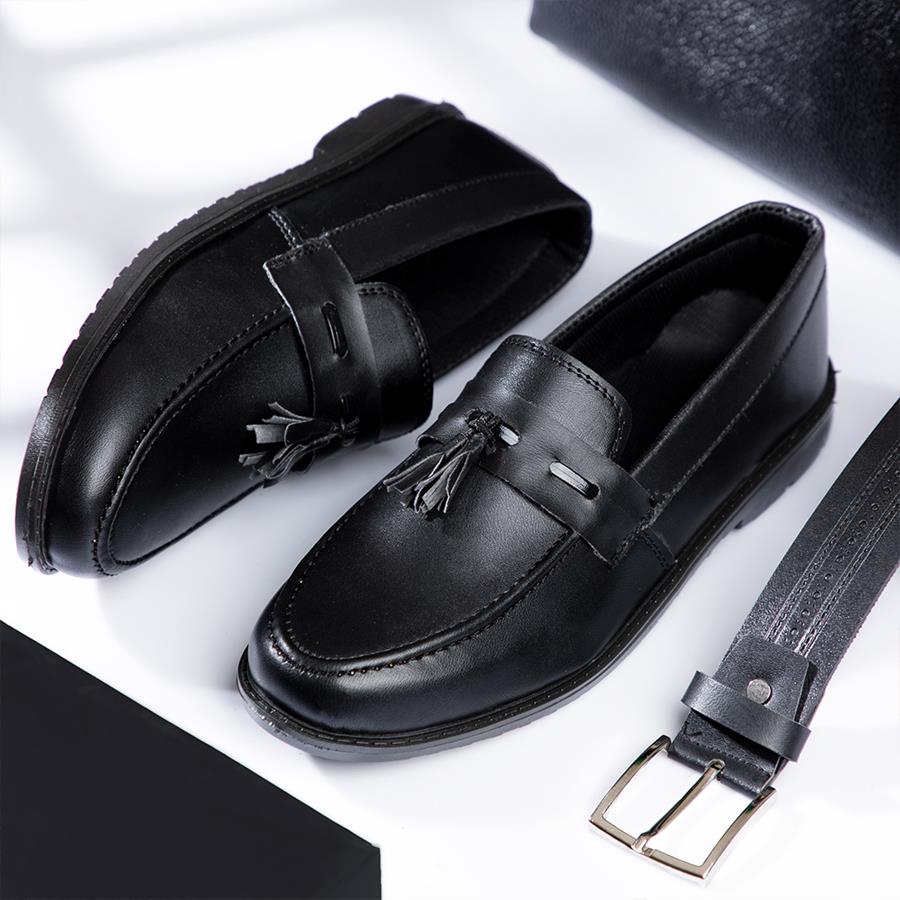 کفش کالج مشکی مردانه مدل Pobon