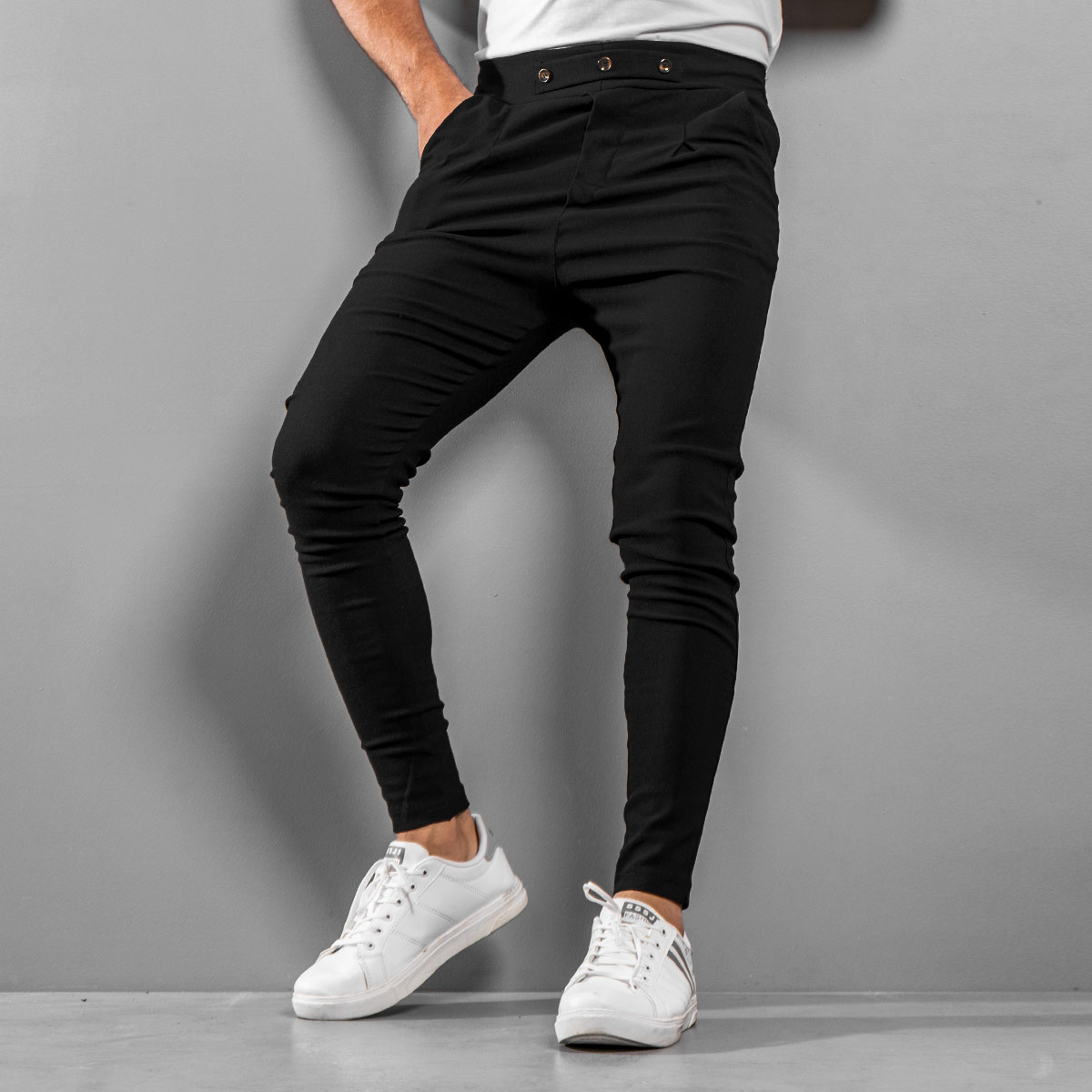 شلوار اسلش مردانه مشکی مدل Kavano(T)