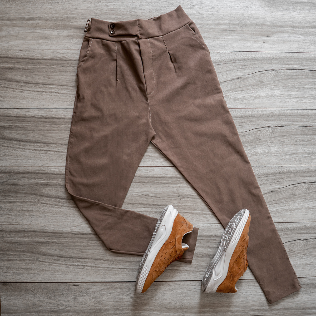 شلوار اسلش قهوه ای مردانه مدل Keavan