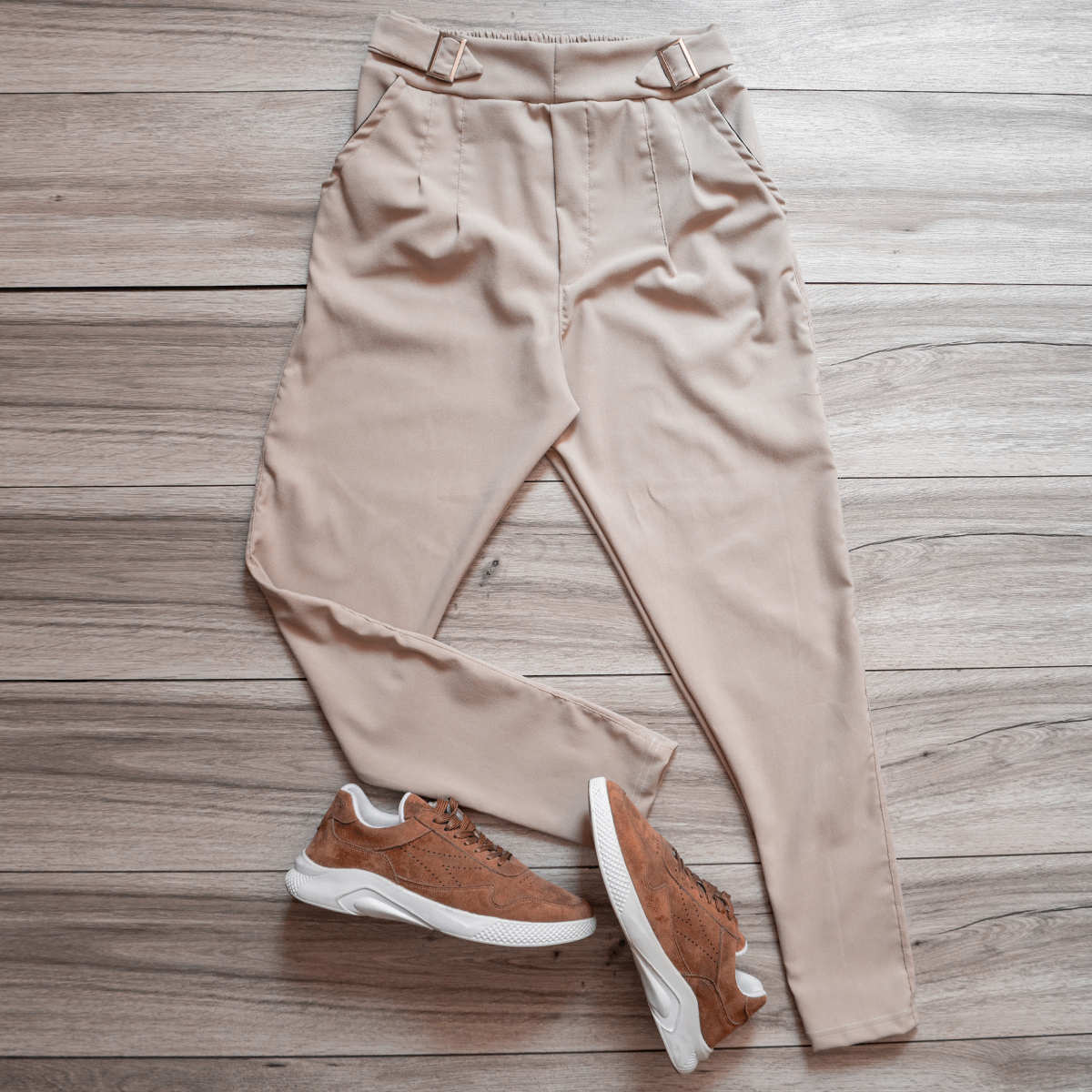 شوار اسلش کرم مردانه مدل Saniyar