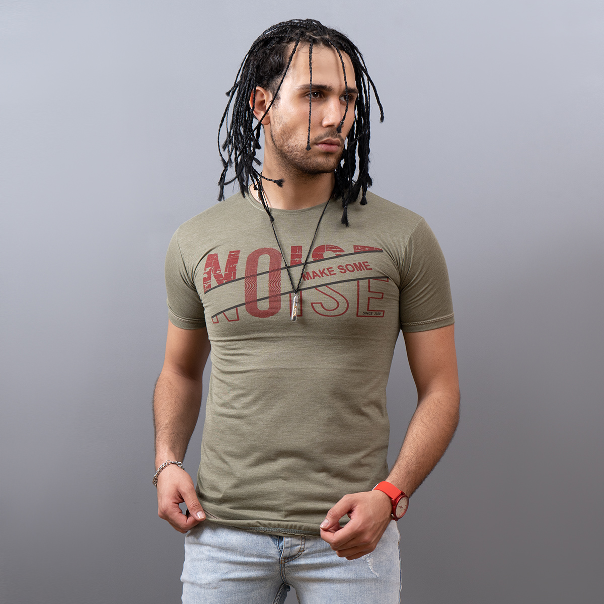 تیشرت NOISE مردانه سبز مدل Otis