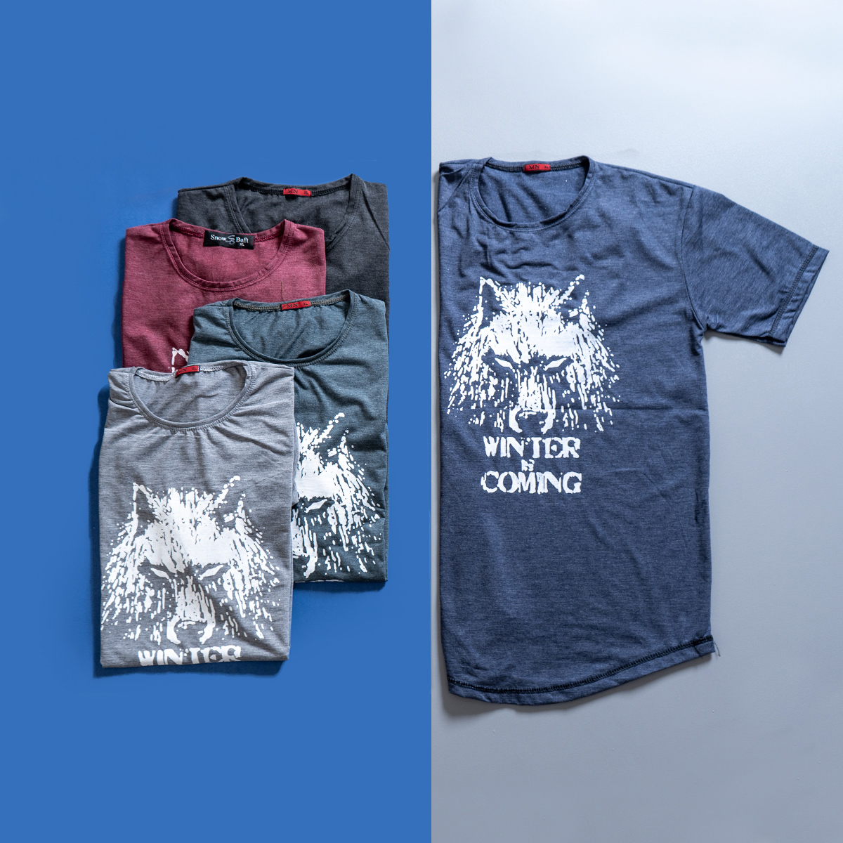 تیشرت مردانه زرشکی مدل Ranker