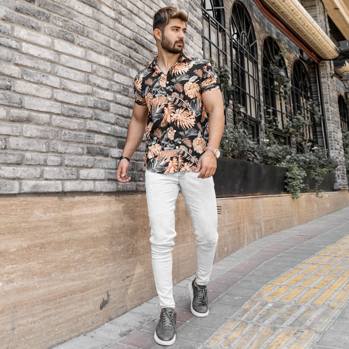 پیراهن هاوایی مردانه(T) مدل Faran