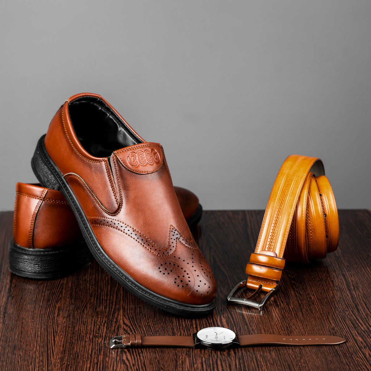 کفش رسمی مردانه قهوه ای مدل Woria