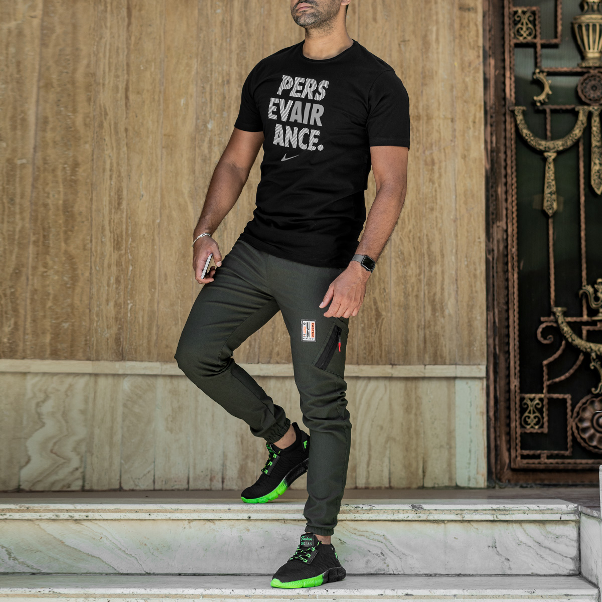 شلوار اسلش مردانه سبز مدل Lonik