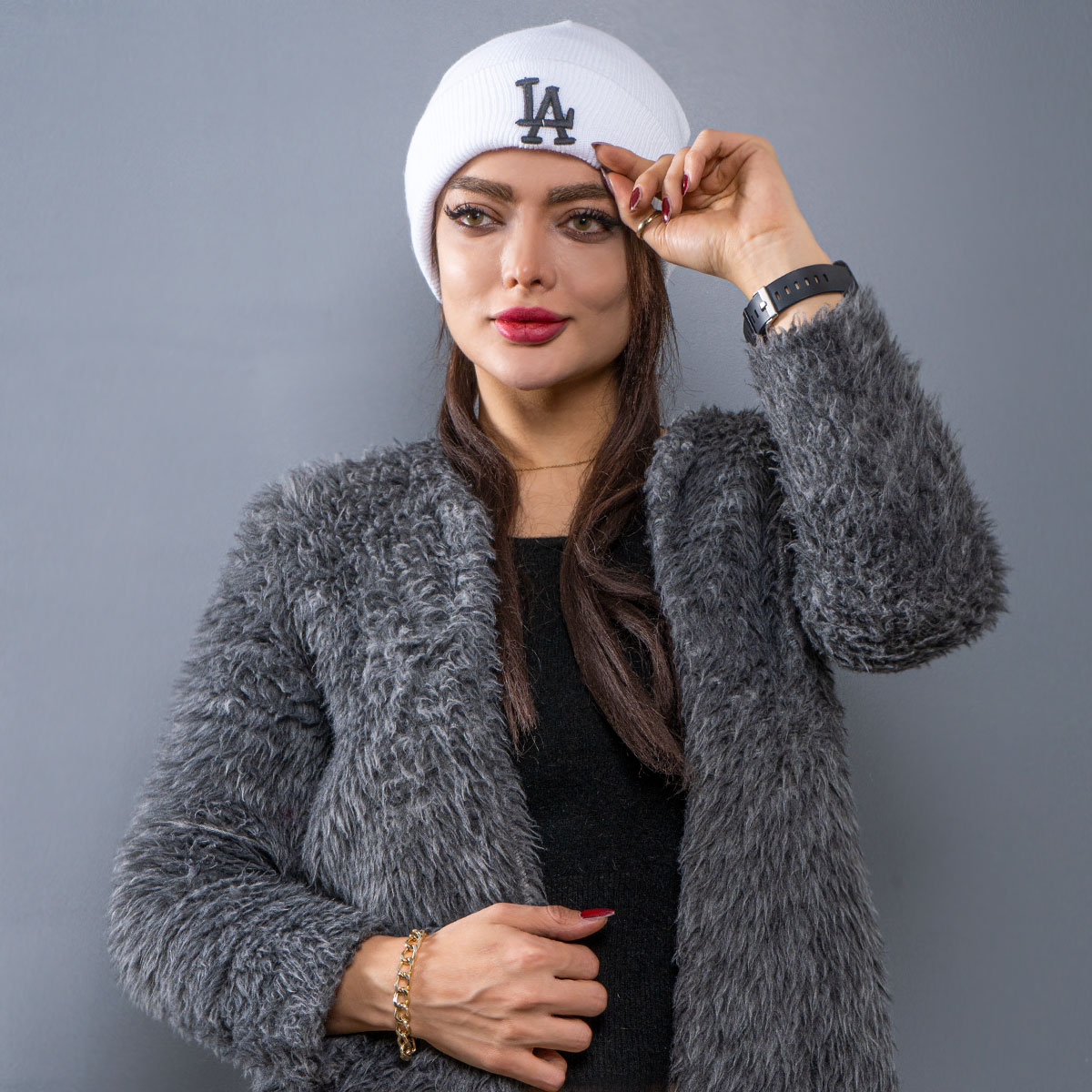 كلاه دخترانه LA مدل Paknaz