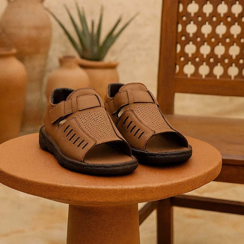 صندل جلوباز مردانه خاکی مدل Sany