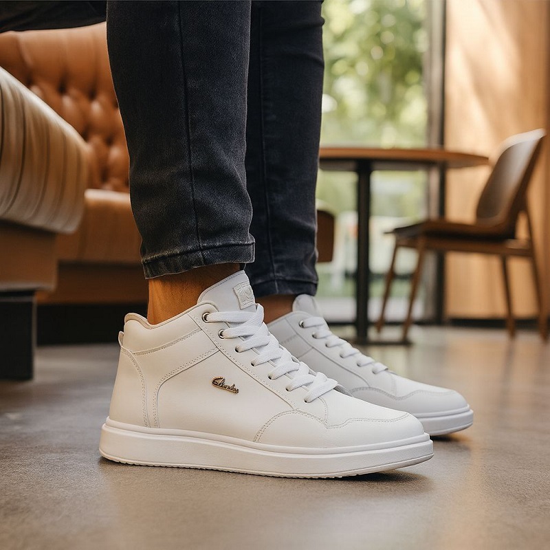 نیم بوت بندی مردانه clarks-سفید